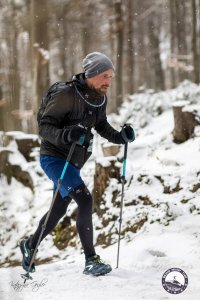 Zawodnicy na trasie Beskid Winter Trial